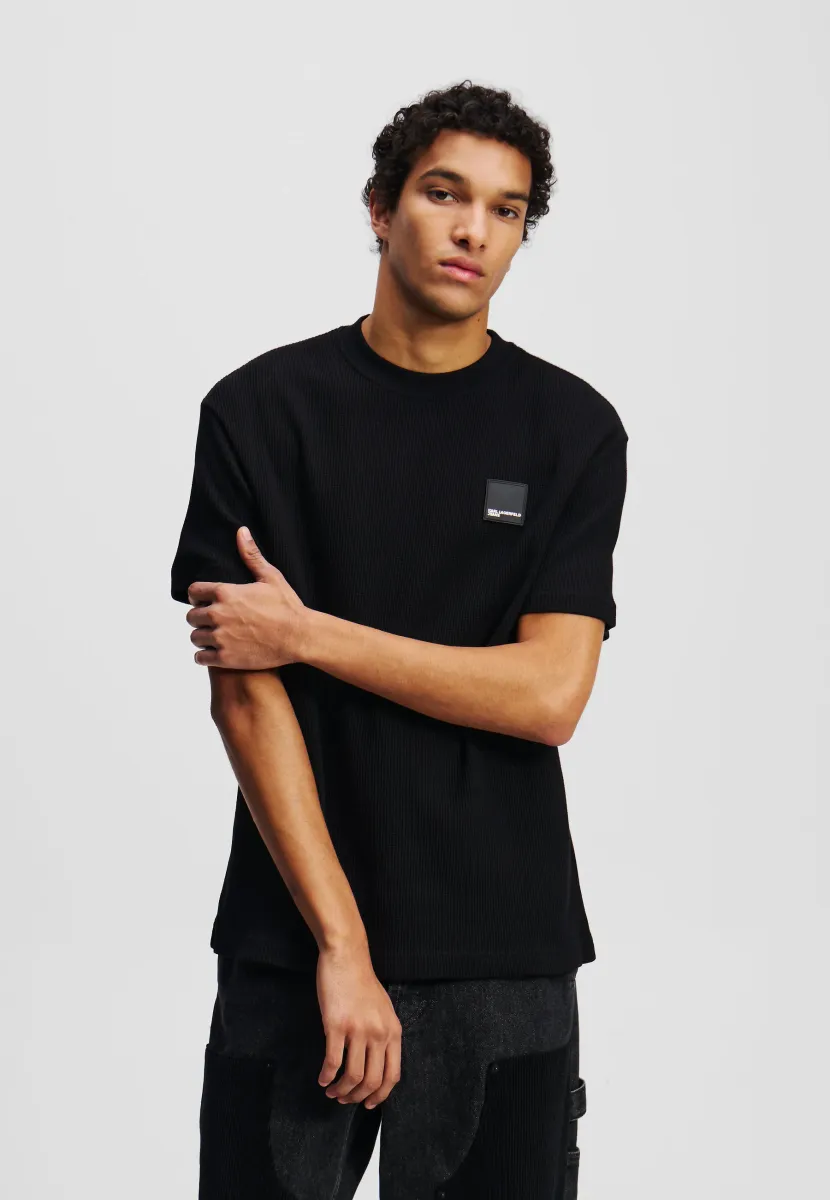 WAFFLE - T-Shirt basic - black