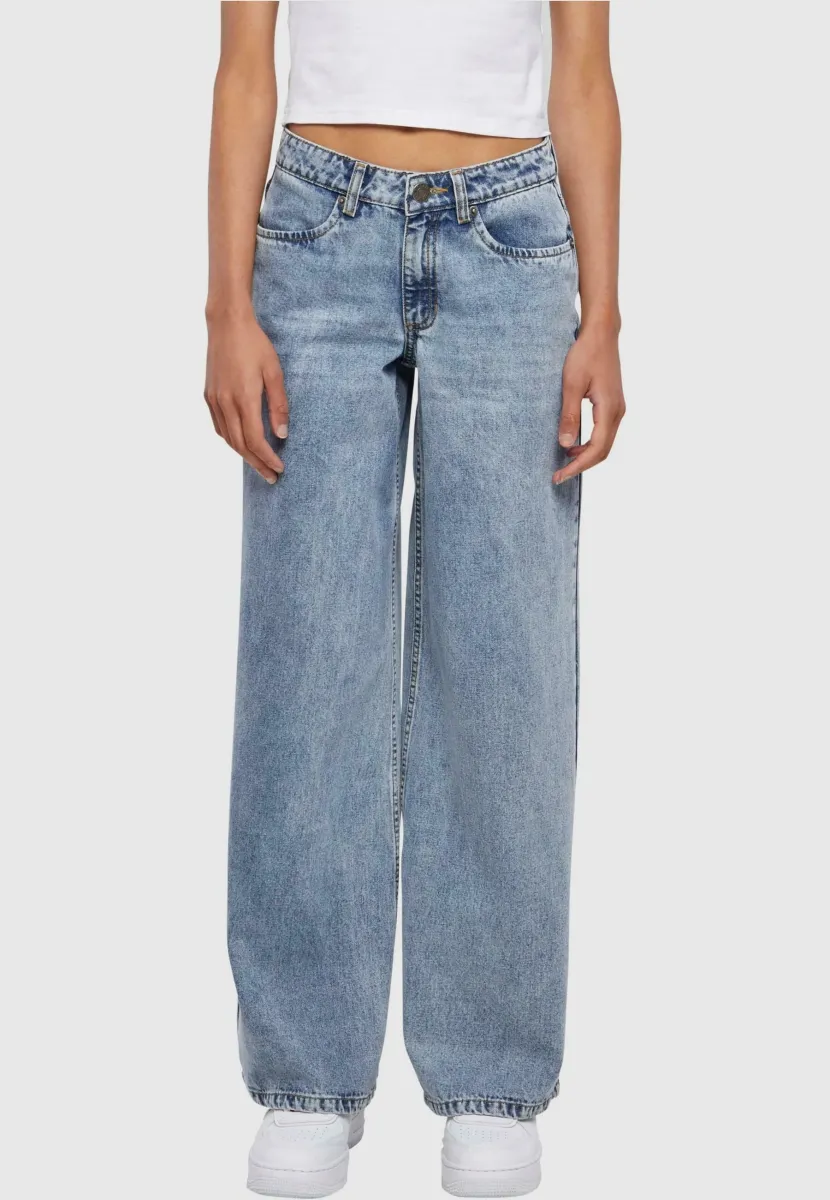 WAIST WIDE - Jeans Relaxed Fit - tinted lightblue washed