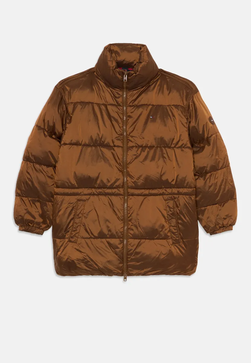 WAISTED SHINY MID PUFFER JACKET - Winterjacke - pecan nut