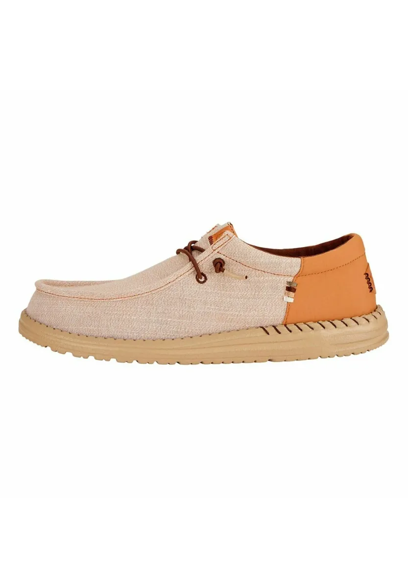Wally Funk Nylon Craft - Slip-Ons - Sportlicher Schnürer - tobacco brown