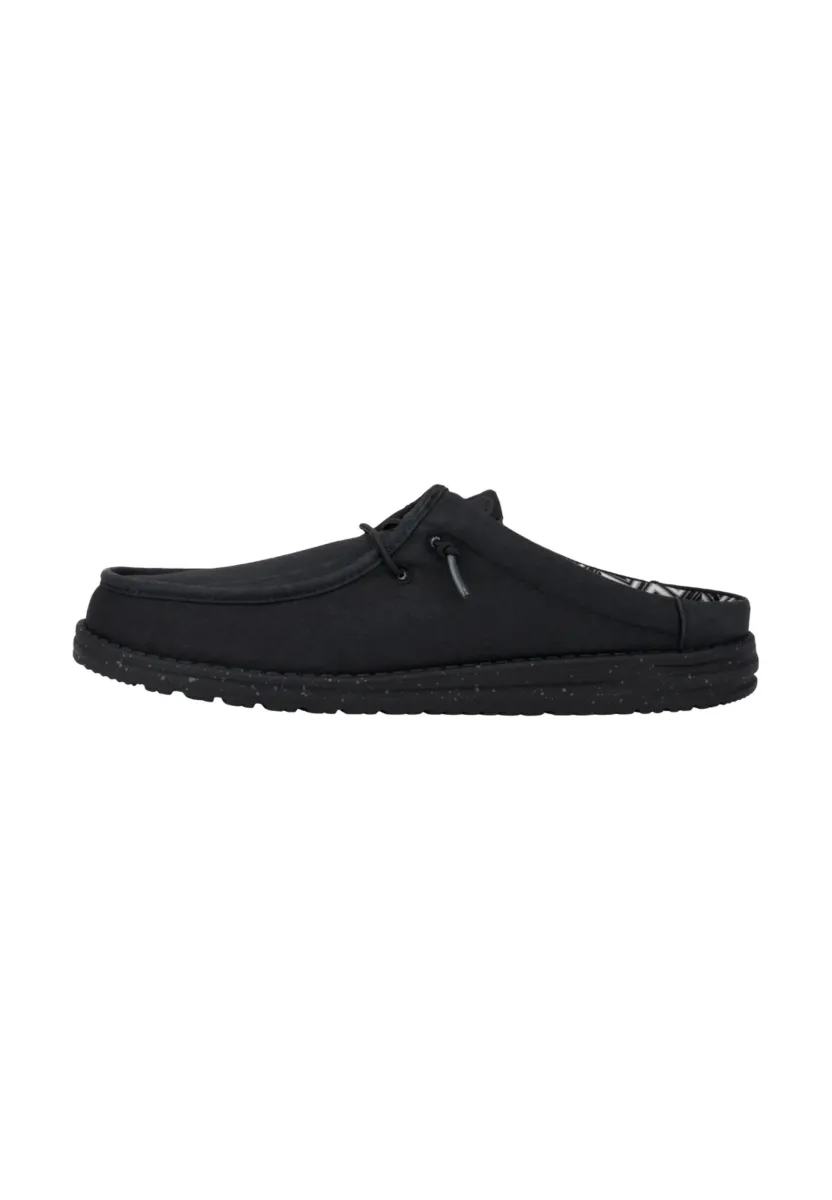 WALLY SLIP STRETCH CANVAS - SLIP-ONS - Pantolette flach - black black