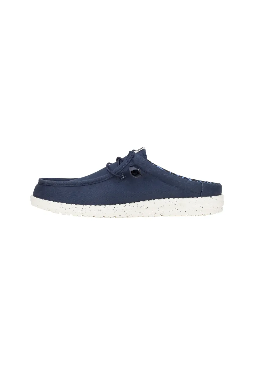 WALLY SLIP STRETCH CANVAS - SLIP-ONS - Pantolette flach - navy