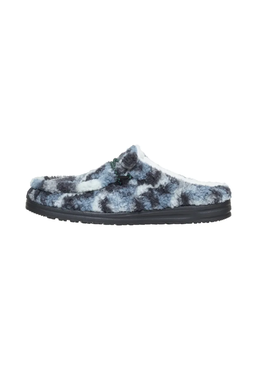 WALLY SLIPPER COZY CAMO - SLIP-ONS - Hausschuh - blue multicolor