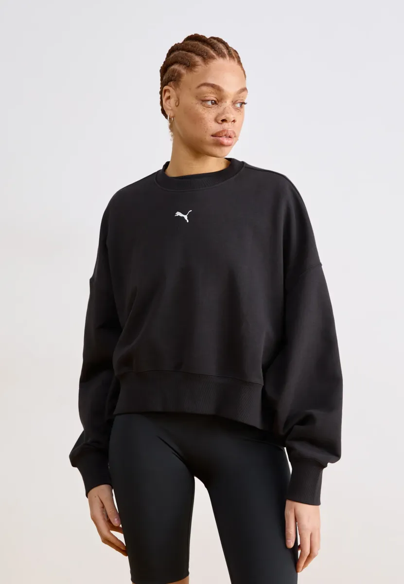 WARDROBE OVERSIZED CREW - Sweatshirt - black