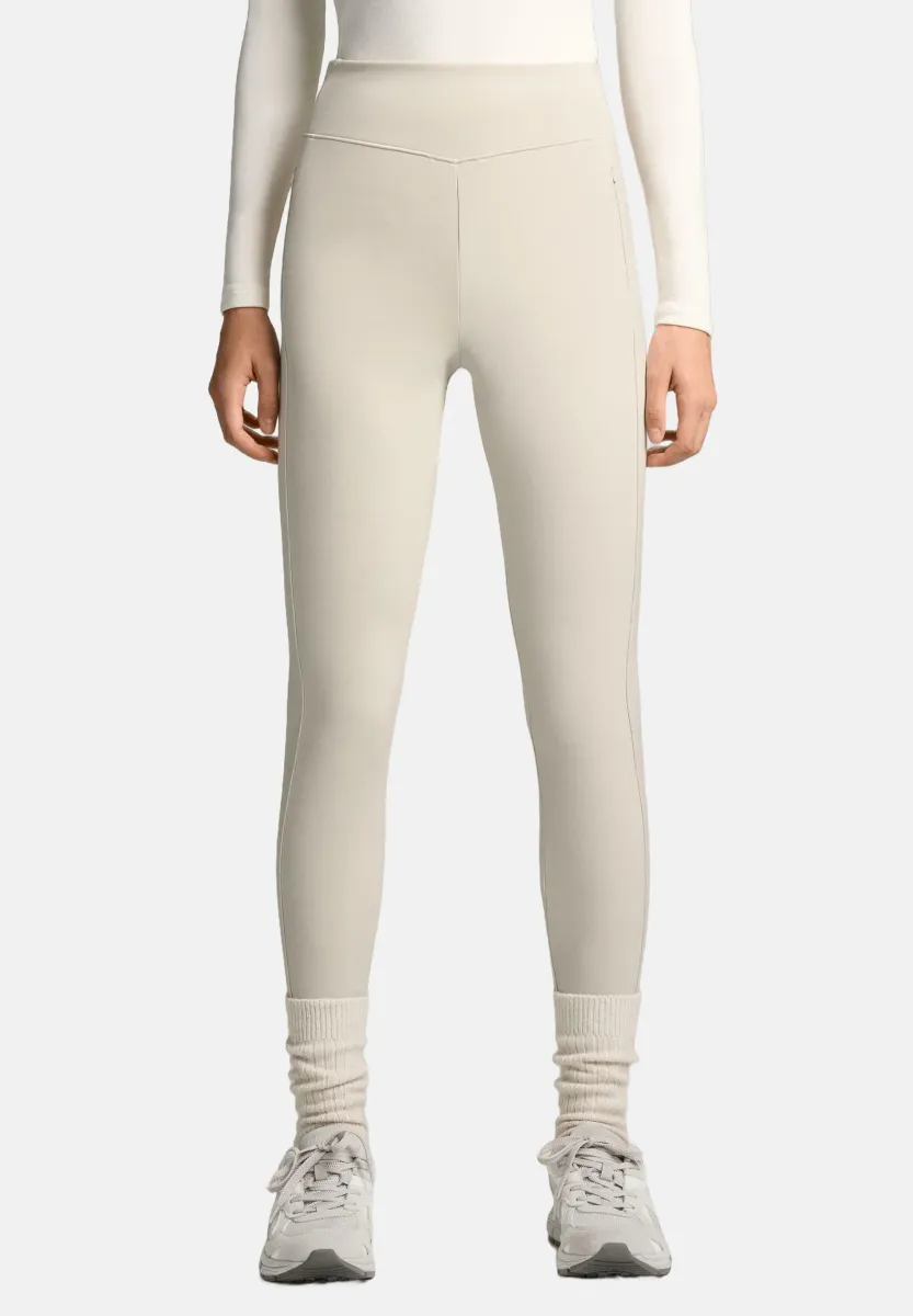 WARM HIGH-RISE ANKLE-LENGTH LEGGINGS WITH POCKETS - Lauftights - sand