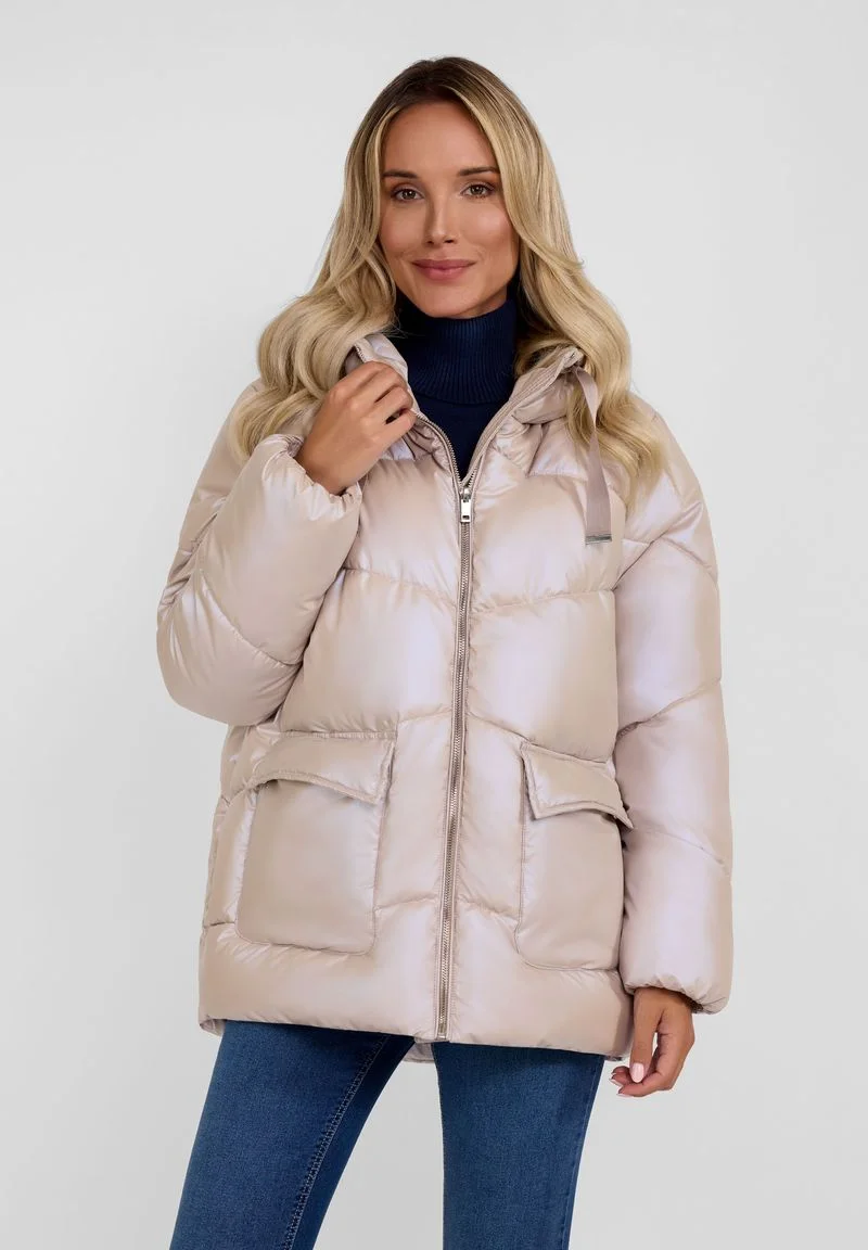 WARM QUILTED - Winterjacke - stone