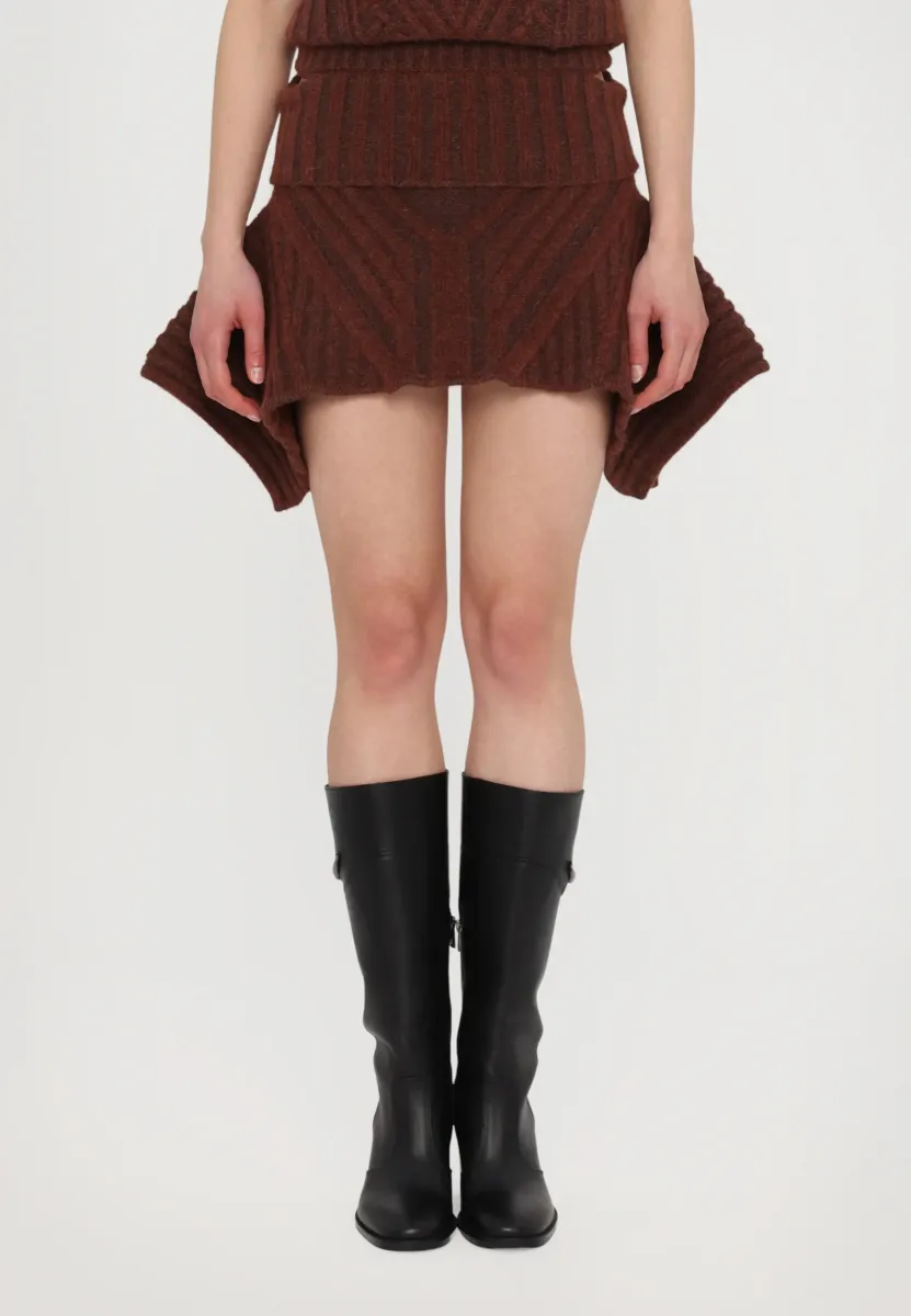 WARRIOR MINI SKIRT - Minirock - chesnut