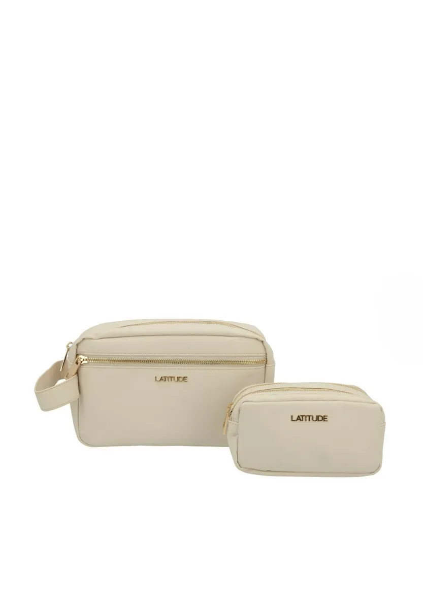 WASH SET - Kosmetiktasche - beige