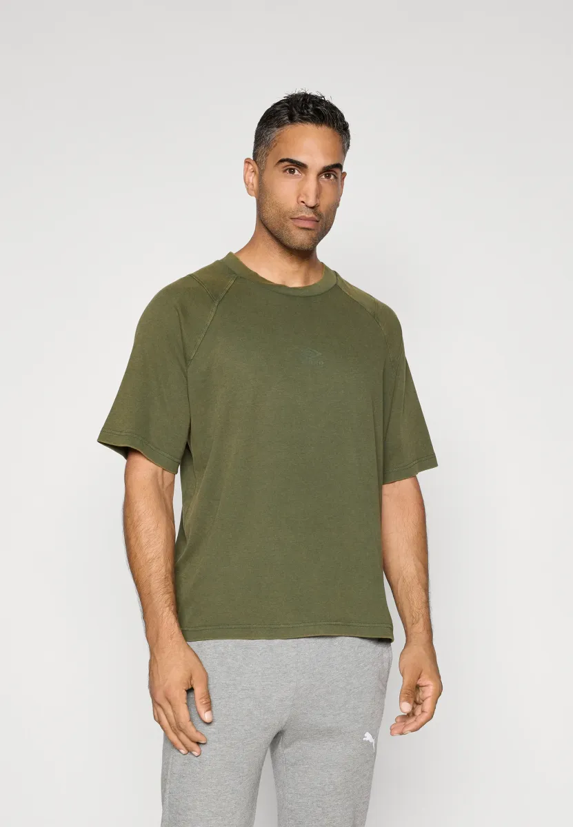 WASHED HIGH NECK BOXY TEE - T-Shirt basic - duffel bag