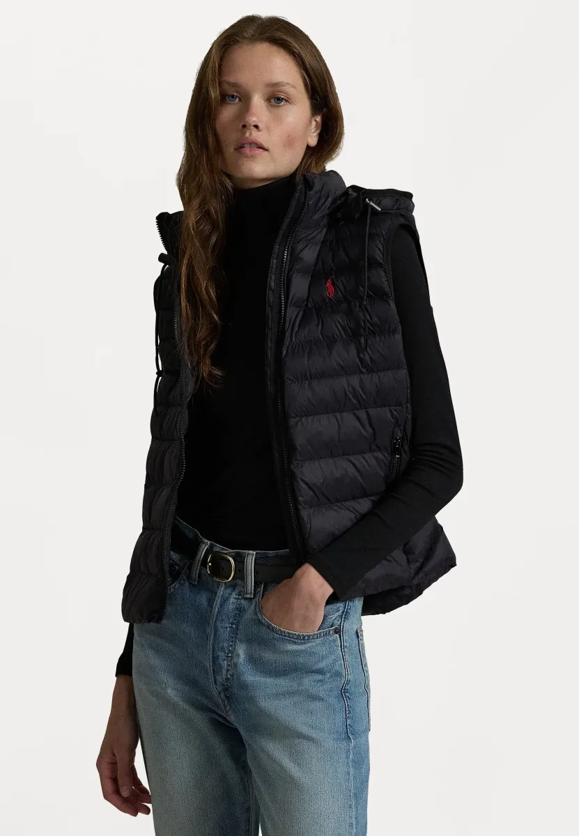 WATER REPELLENT PACKABLE GILET - Weste - black
