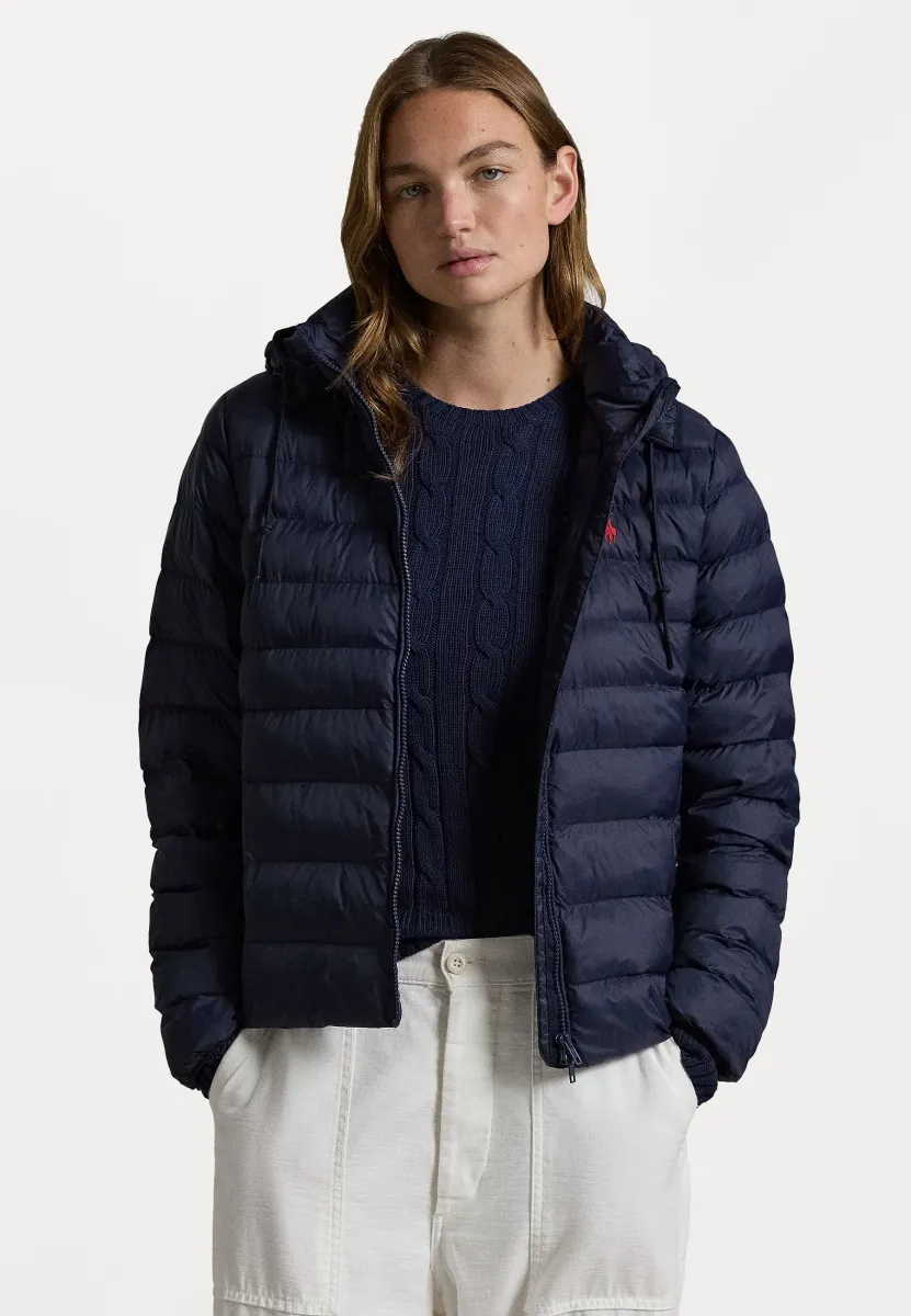 WATER RESISTANT PACKABLE HOODED JACKET - Übergangsjacke - navy
