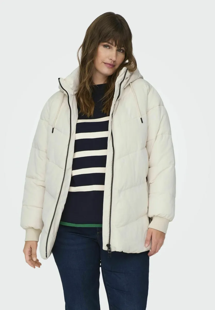 WATTIERTE CURVY - Winterjacke - whitecap gray