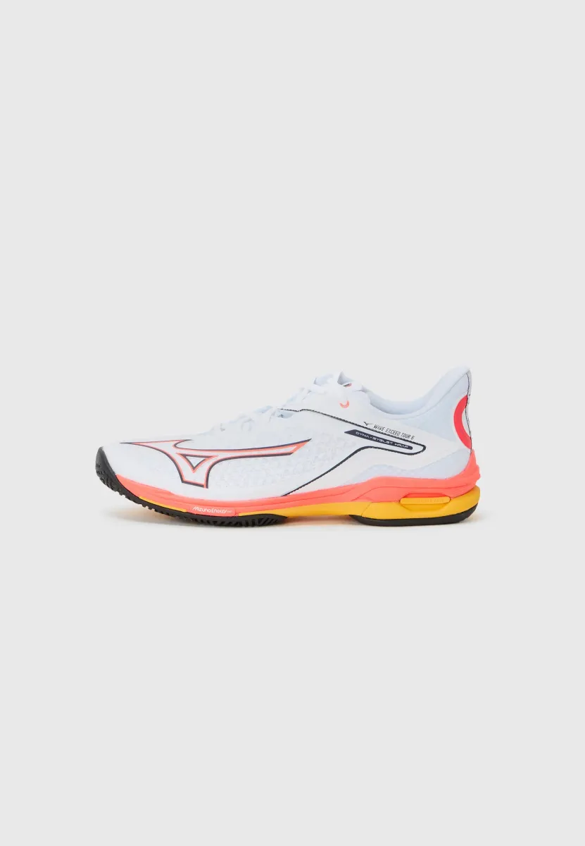 WAVE EXCEED TOUR 6 AC - Multicourt Tennisschuh - white/fiery coral/citrus