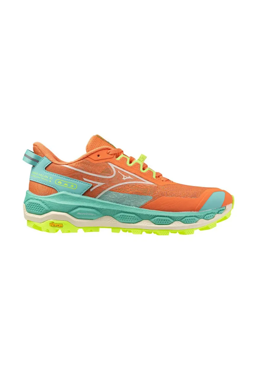 WAVE - Laufschuh Trail - fresh salmon/pristine/sharp green