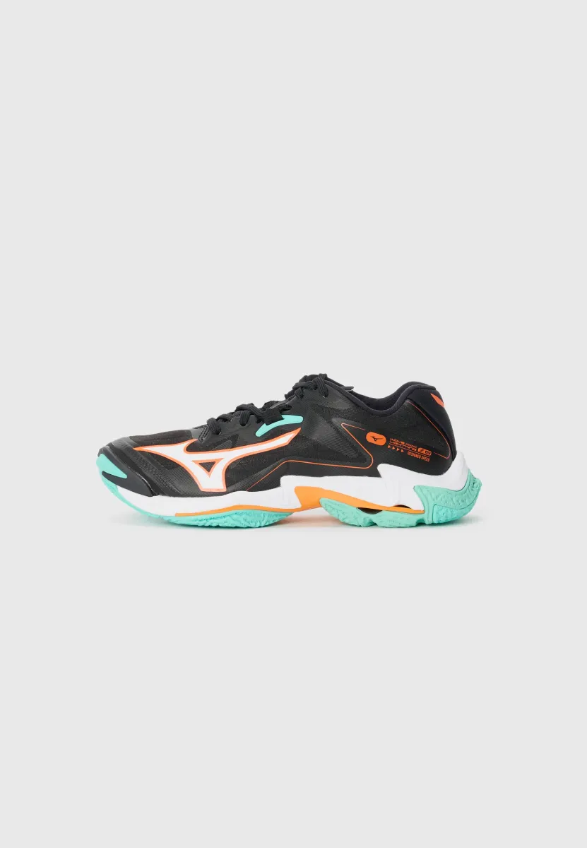 WAVE LIGHTNING Z8 UNISEX - Volleyballschuh - black/tangelo/ice green