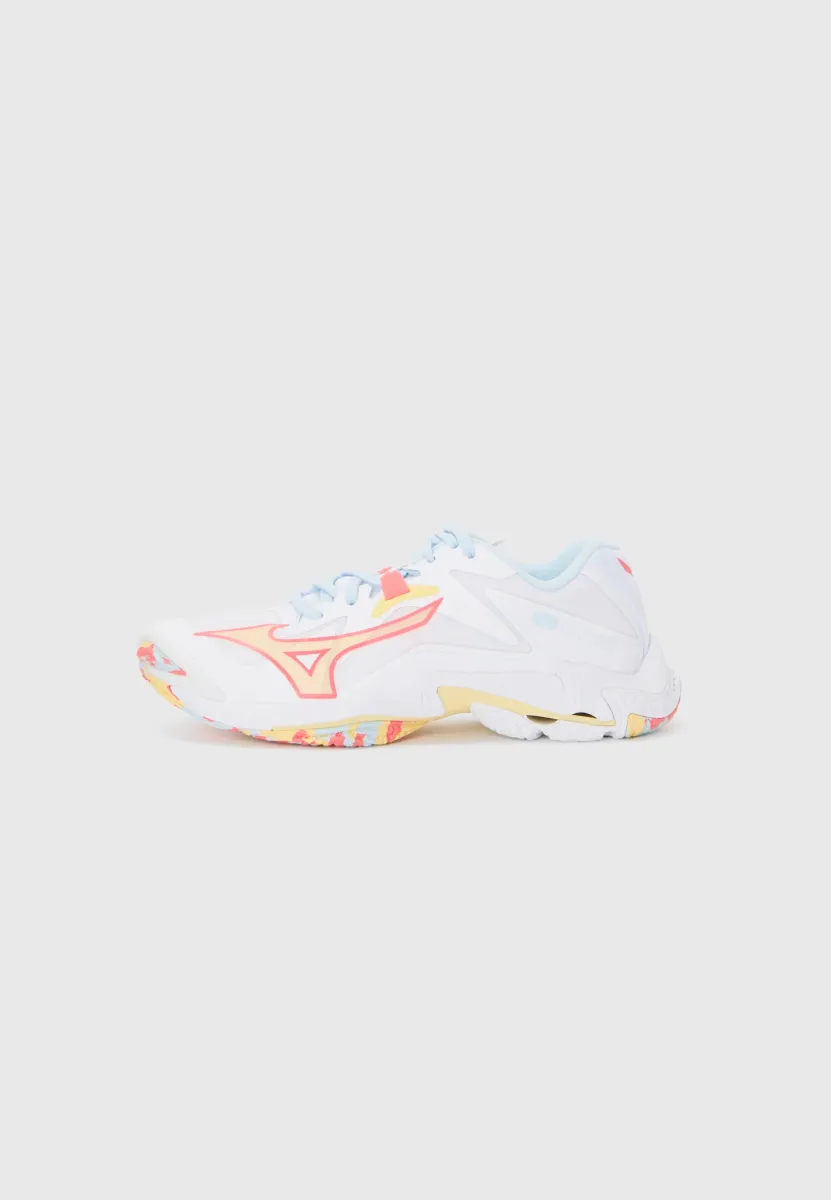 WAVE LIGHTNING Z8 - Volleyballschuh - white/calypso coral/pale banana