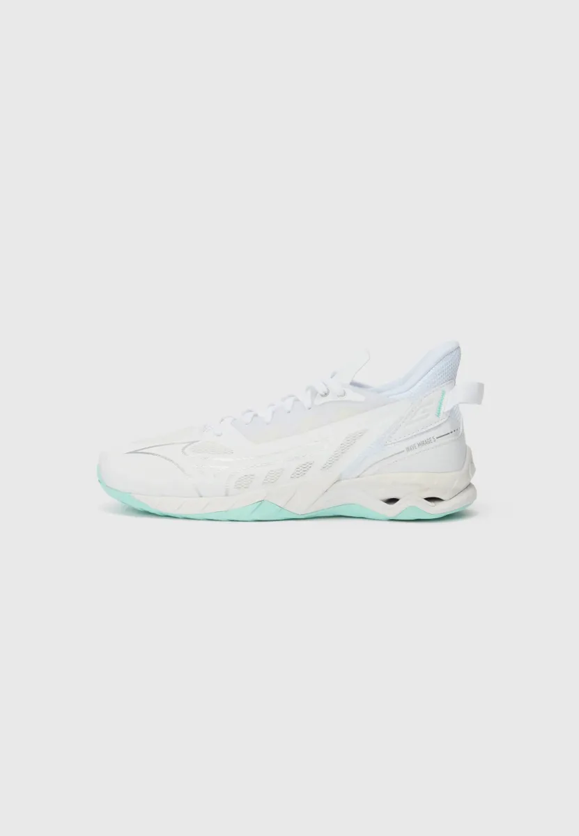WAVE MIRAGE 5 - Handballschuh - white/blue tint
