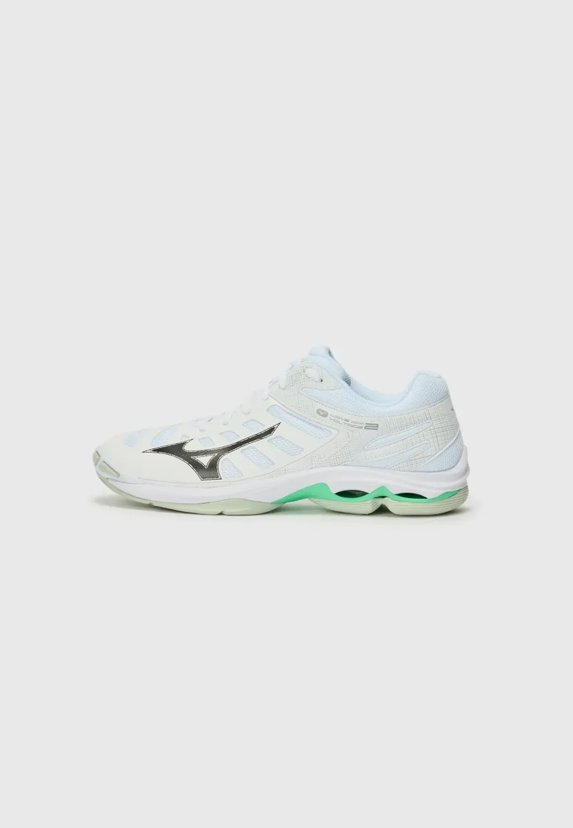 WAVE VOLTAGE 2 - Volleyballschuh - white/black/frozen emerald