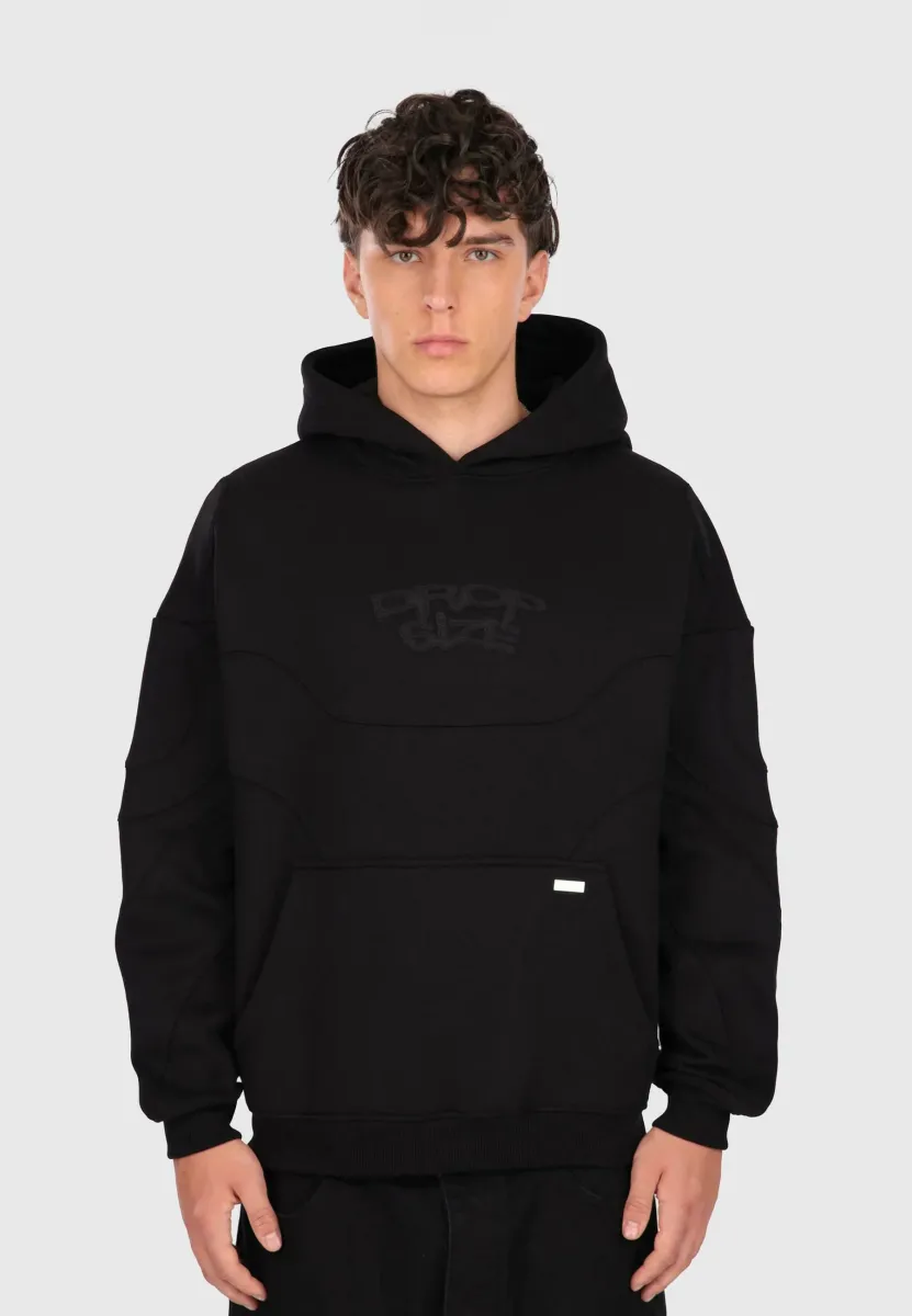 WAVY SEAM - Kapuzenpullover - black