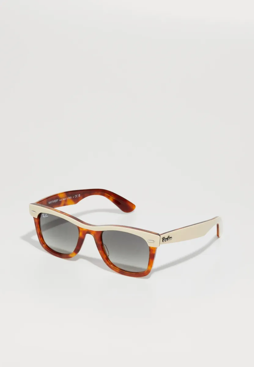 WAYFARER UNISEX - Sonnenbrille - beige on havana/gradient grey