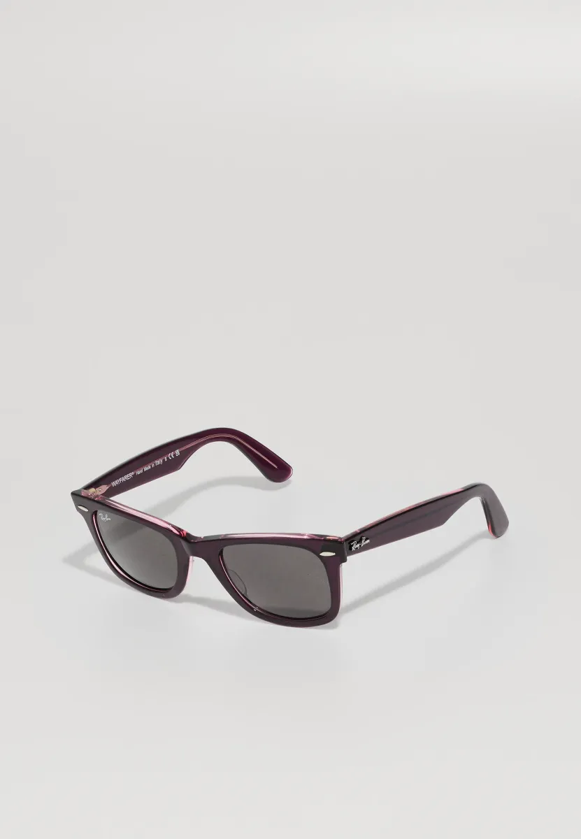WAYFARER UNISEX - Sonnenbrille - violet on transparent pink/dark grey