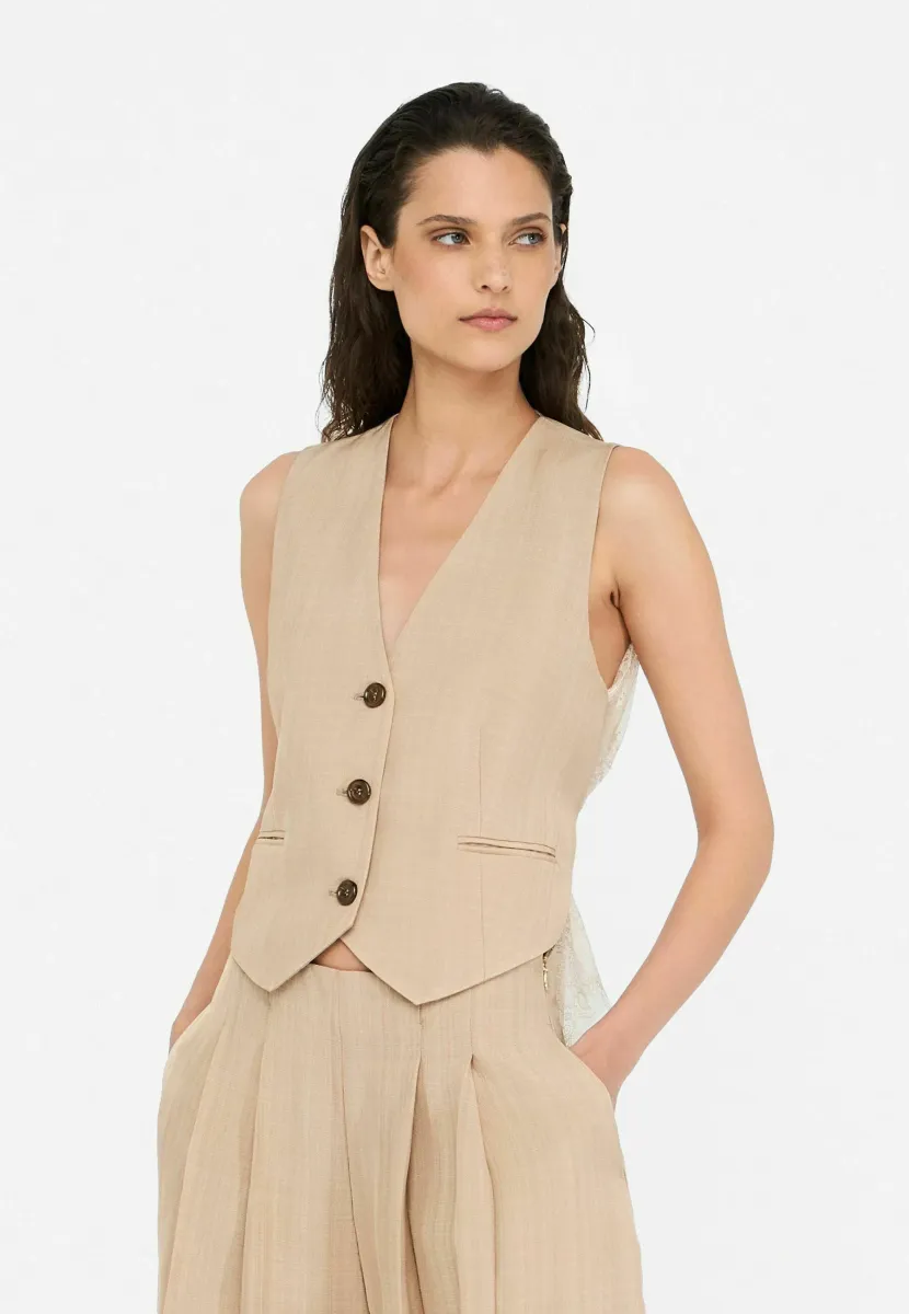 Weste - beige