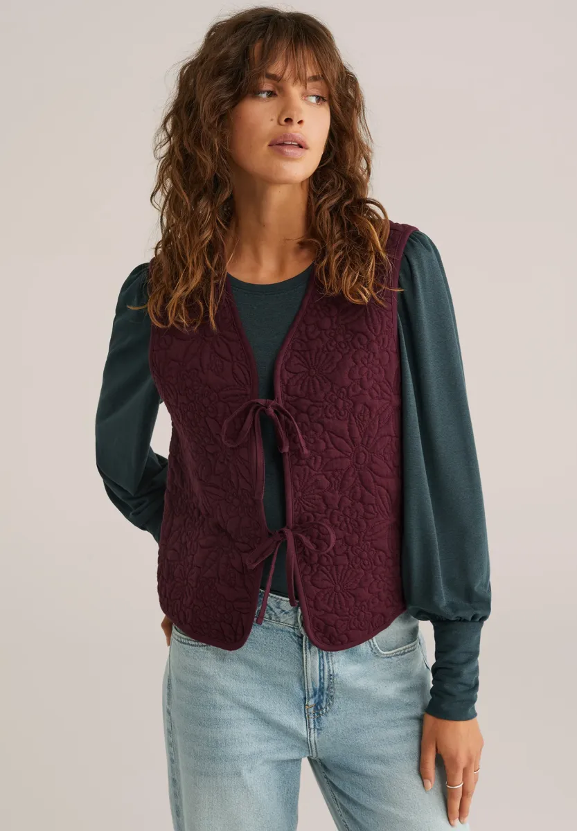 Weste - burgundy red
