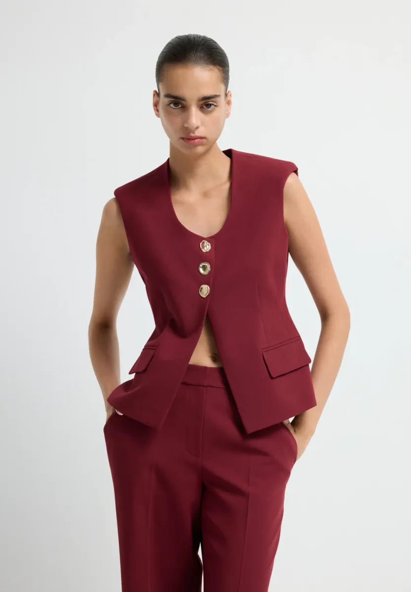 Weste - claret red