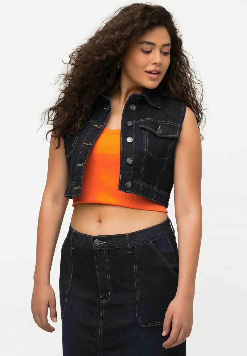Weste - dark-blue denim