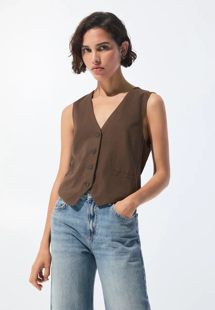 Weste - dark brown