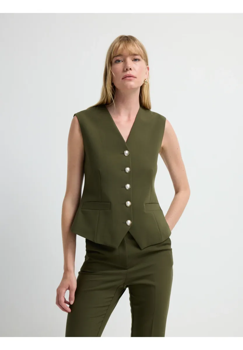 Weste - khaki