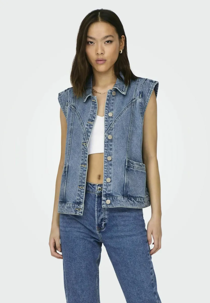 Weste - medium blue denim