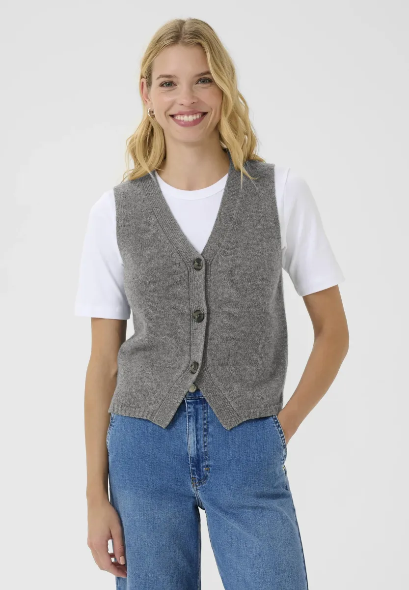 Weste - medium grey melange