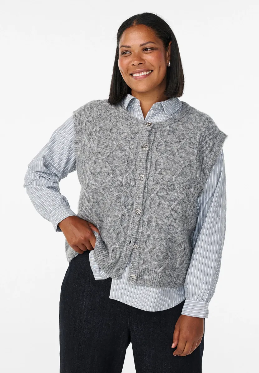 Weste - medium grey melange