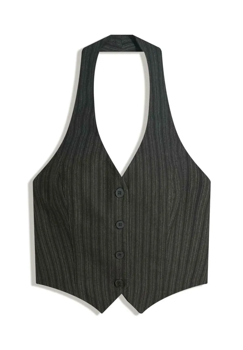 Weste - mottled dark grey