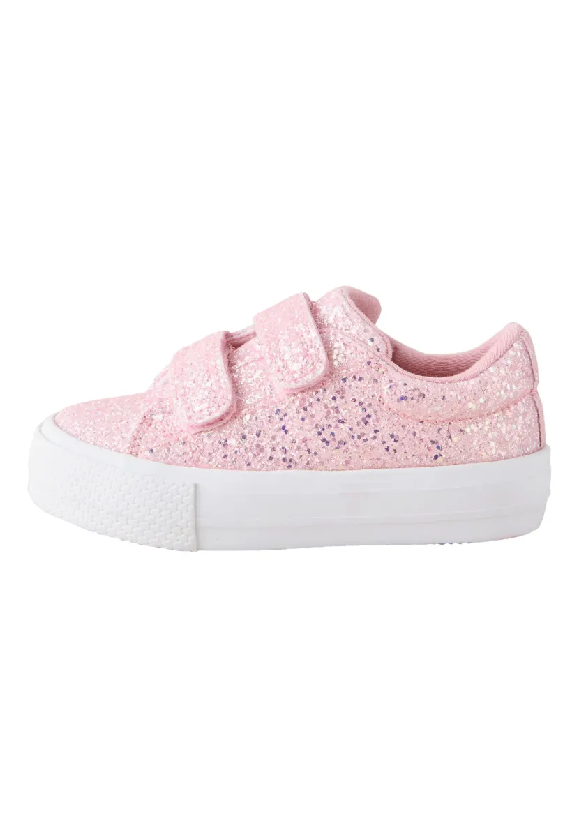WIDE FIT- CHUNKY WITH TOUCH FASTENING - Lauflernschuh - pink glitter