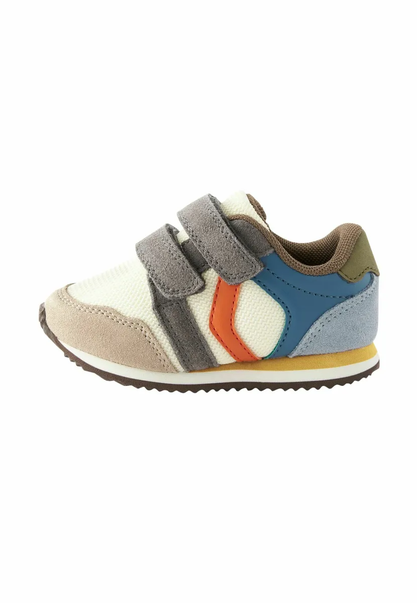 Wide Fit Double Strap Baby Trainers - Lauflernschuh - mottled beige