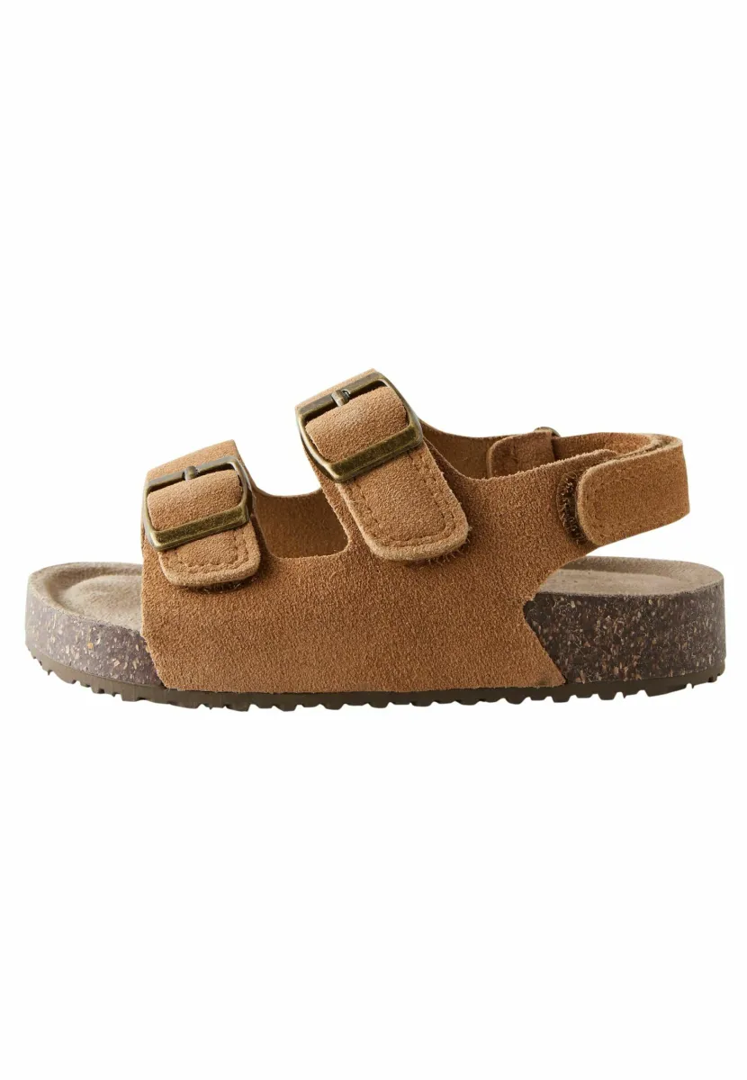 WIDE FIT (G) FIT - DOUBLE BUCKLE CUSHIONED FOOTBED - Lauflernschuh - tan brown
