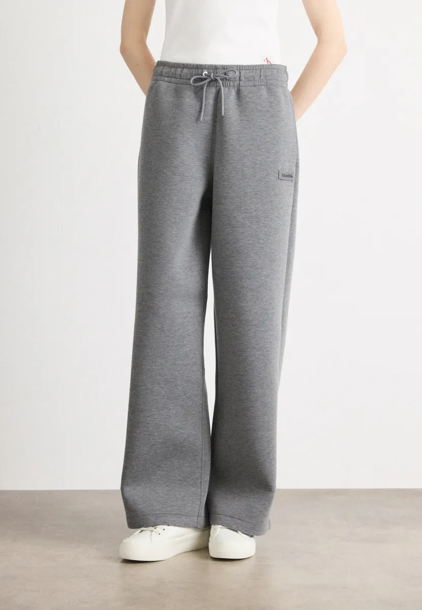 WIDE LEG - Jogginghose - medium grey heather