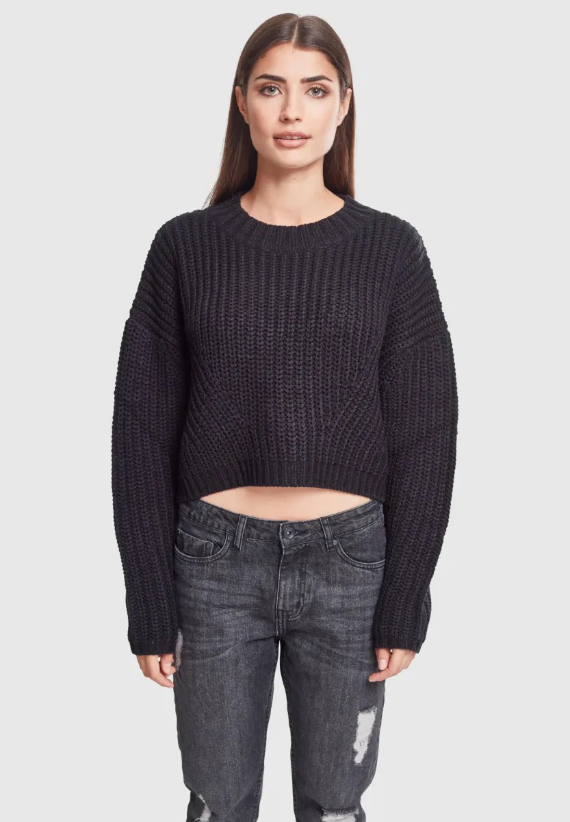 WIDE OVERSIZE  - Strickpullover - black