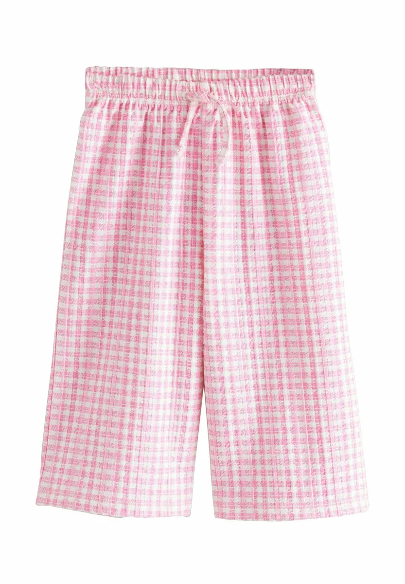 WIDE - Stoffhose - pink gingham
