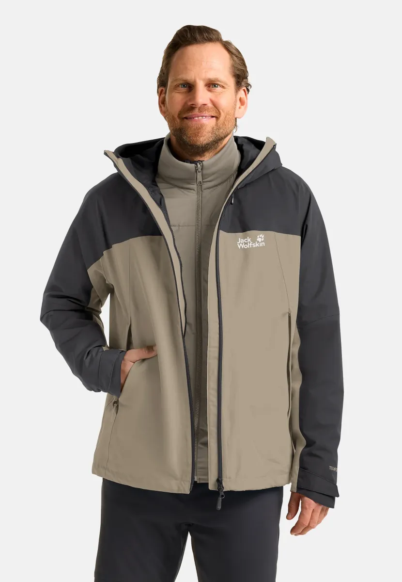 WILD PLACES 3IN1 - Hardshelljacke - linen