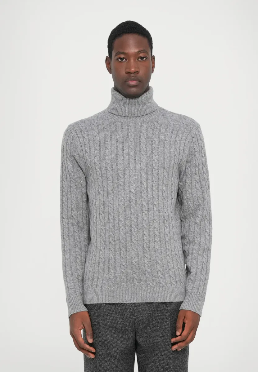 WILDE - Strickpullover - light grey melange