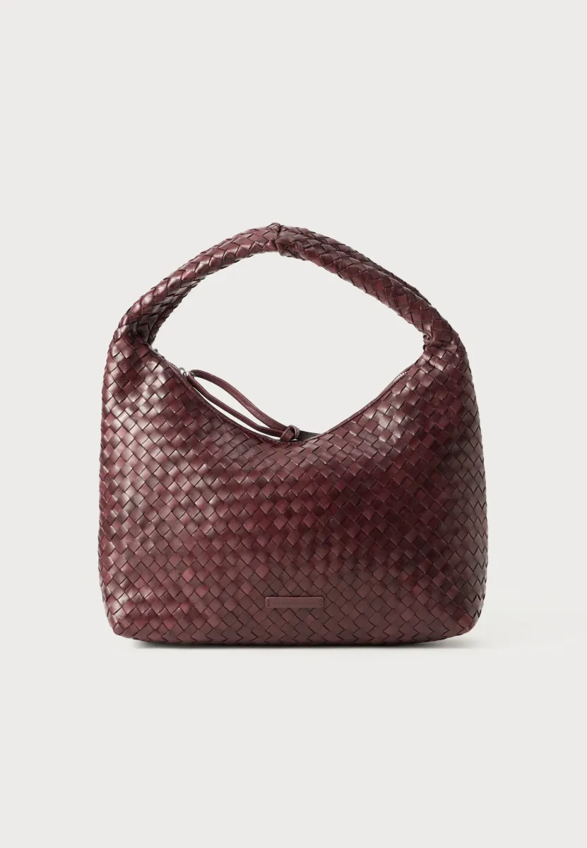 WILLOW  WOVEN HOBO - Handtasche - maroon