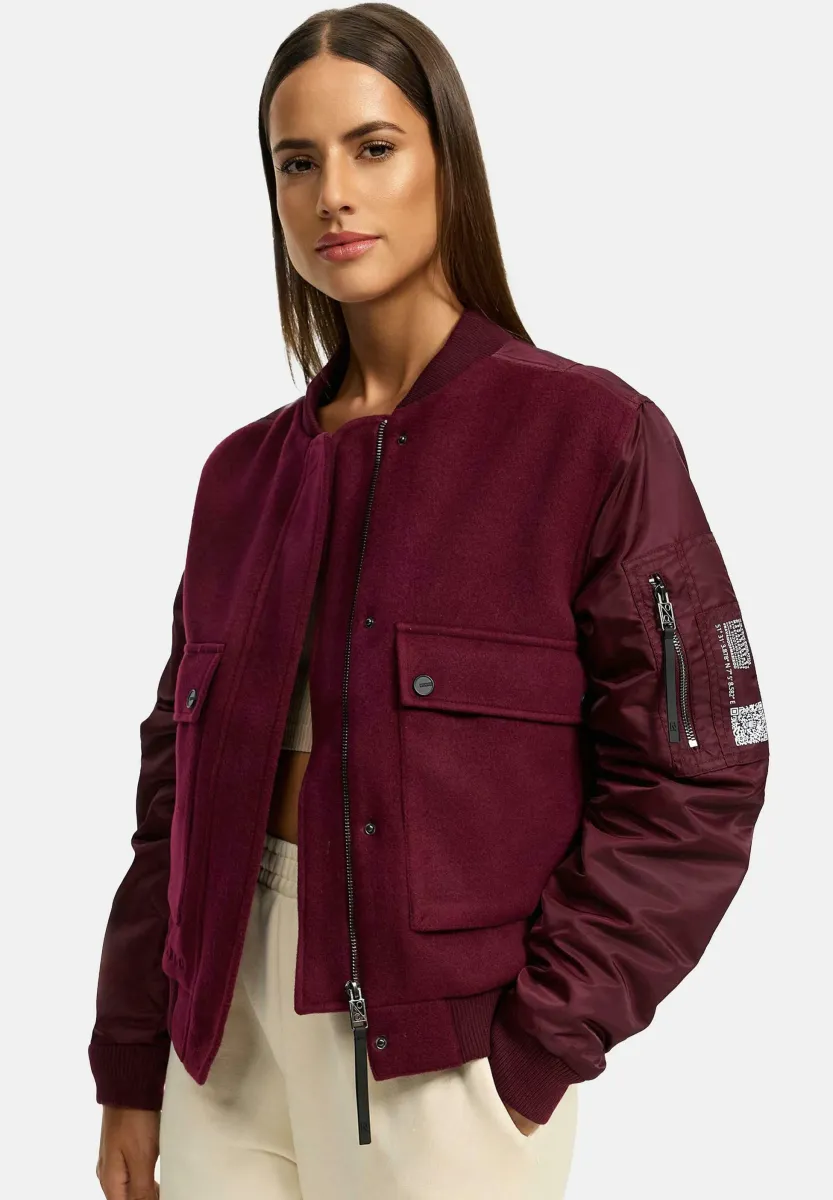 WILLSTEHABEN - Bomberjacke - dark red melange