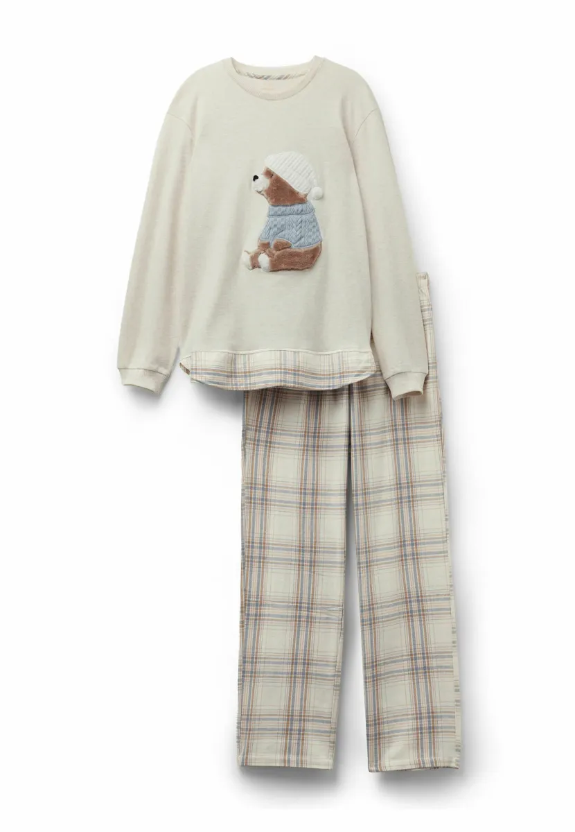 WINTER BEAR SET - Nachtwäsche Set - white