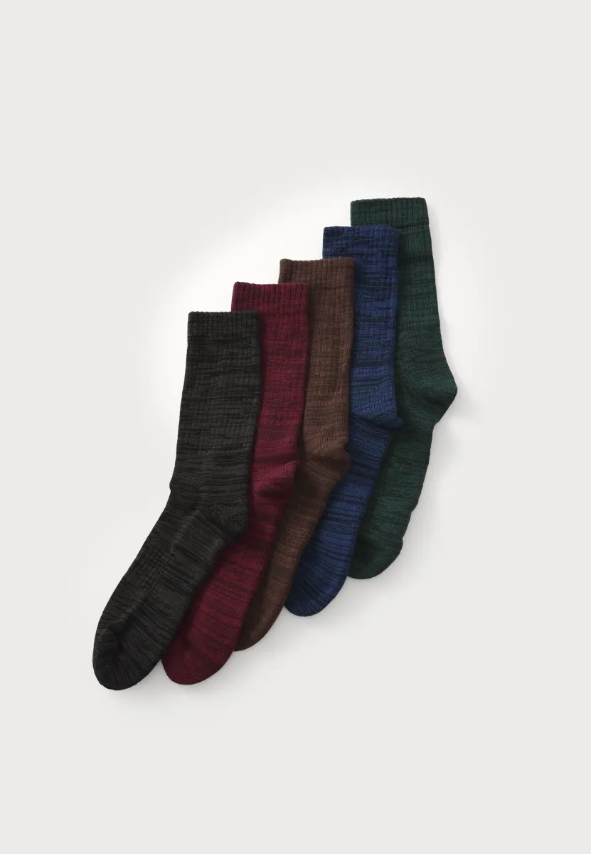 WINTER CASUAL SOCKS 5 PACK - Socken - grey/red/darkblue