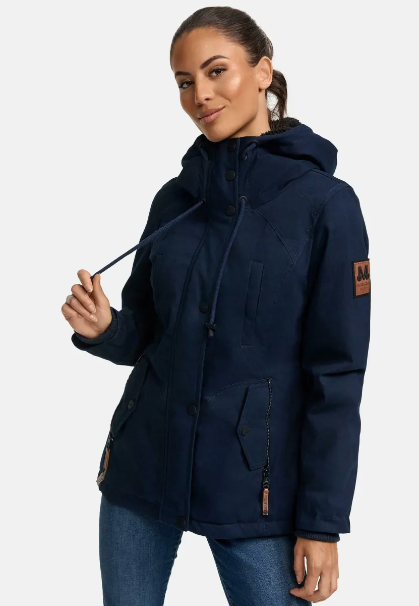 Winterjacke - navy with black fur
