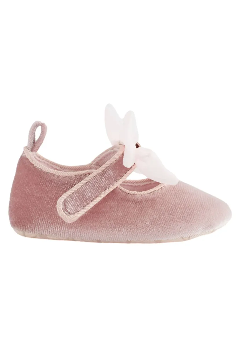 WITH BOW  - Riemchenballerina - pink