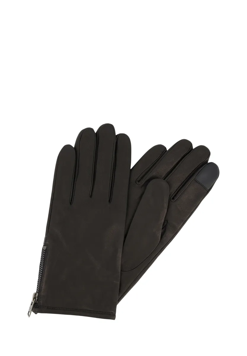 WITH BRANDED ZIP - Fingerhandschuh - black